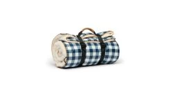 Rumpl Sherpa Puffy Blanket -Rumpl opplanet rumpl sherpa puffy blanket navy gingham 1 person tpsb ng1 1 av 3