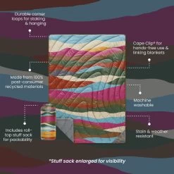 Rumpl -Rumpl rumpl printed original 1 person original puffy blanket terra firma amaranth ru01013001p 1147220189