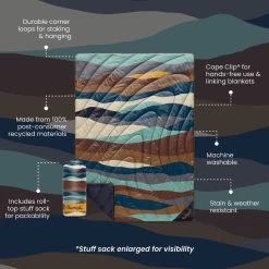 Rumpl -Rumpl rumpl printed original 1 person original puffy blanket terra firma mineral ru01014001p 1147223679