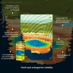 Rumpl Original Puffy Blanket - Yellowstone National Park -Rumpl rumpl printed original 1 person original puffy blanket yellowstone national park ru01019031p 1133493684