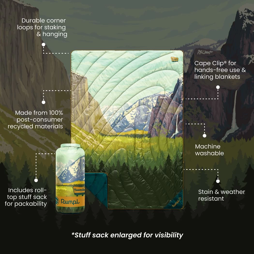 Rumpl Original Puffy Blanket - Yosemite National Park 6 Rumpl Original Puffy Blanket - Yosemite National Park - Image 4