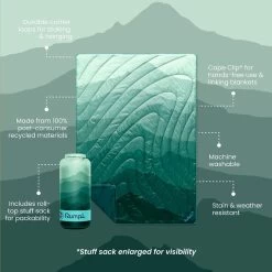 Rumpl Original Puffy 2 Person Blanket - Cascade Fade -Rumpl rumpl printed original 2 person original puffy 2 person blanket cascade fade ru01013312p 1133493672