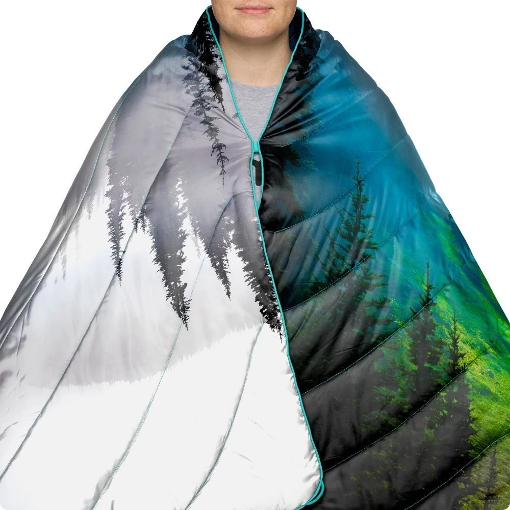 Rumpl Sherpa Puffy Blanket - Olympic Fog 6 Rumpl Sherpa Puffy Blanket - Olympic Fog - Image 4