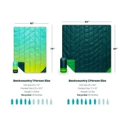 Rumpl Backcountry Puffy 2 Person Blanket - Deepwater -Rumpl rumpl solid backcountry puffy 2 person backcountry puffy 2 person blanket deepwater ru01024112p 53052050342251