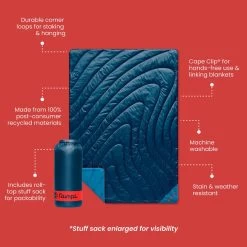 Rumpl Original Puffy 2 Person Blanket - Deepwater -Rumpl rumpl solid original 2 person original puffy 2 person blanket deepwater ru01014112p 1133493671