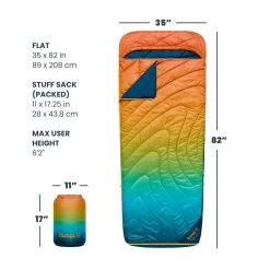 Rumpl Wrap Sack 20° Sleeping Bag- Baja Fade -Rumpl rumpl wrap sack standard wrap sack 20 sleeping bag baja fade ru0325835st 1150072164
